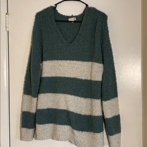 V-Neck Striped Sweater